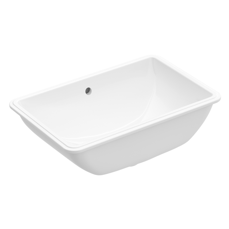 Lavabo de baño clásico, soporte rectangular para lavabo blanco con desagüe  emergente - Clearhalo