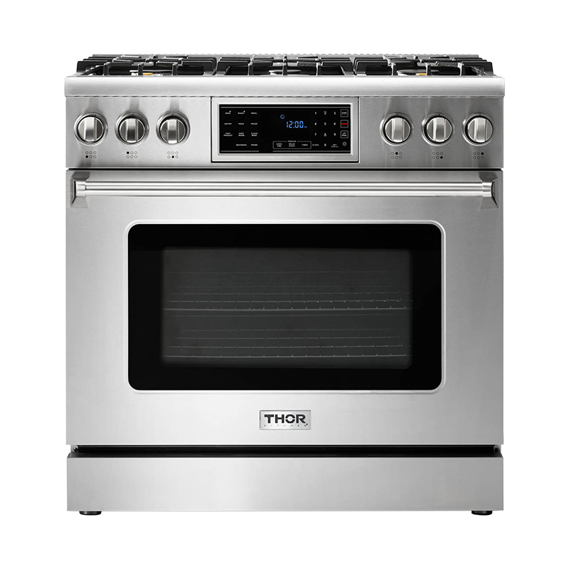 ESTUFA PROFESIONAL DE GAS NATURAL DE 36” PULGADAS – PANEL INCLINABLE - THOR