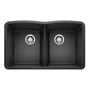 DIAMOND Undermount Granite Composite 32.06 in. 50/50 Double Bowl Kitchen Sink in