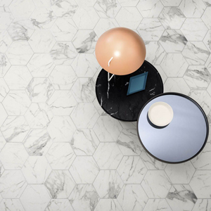 ALL MARBLE STATUARIO HEX 21 X 18.20